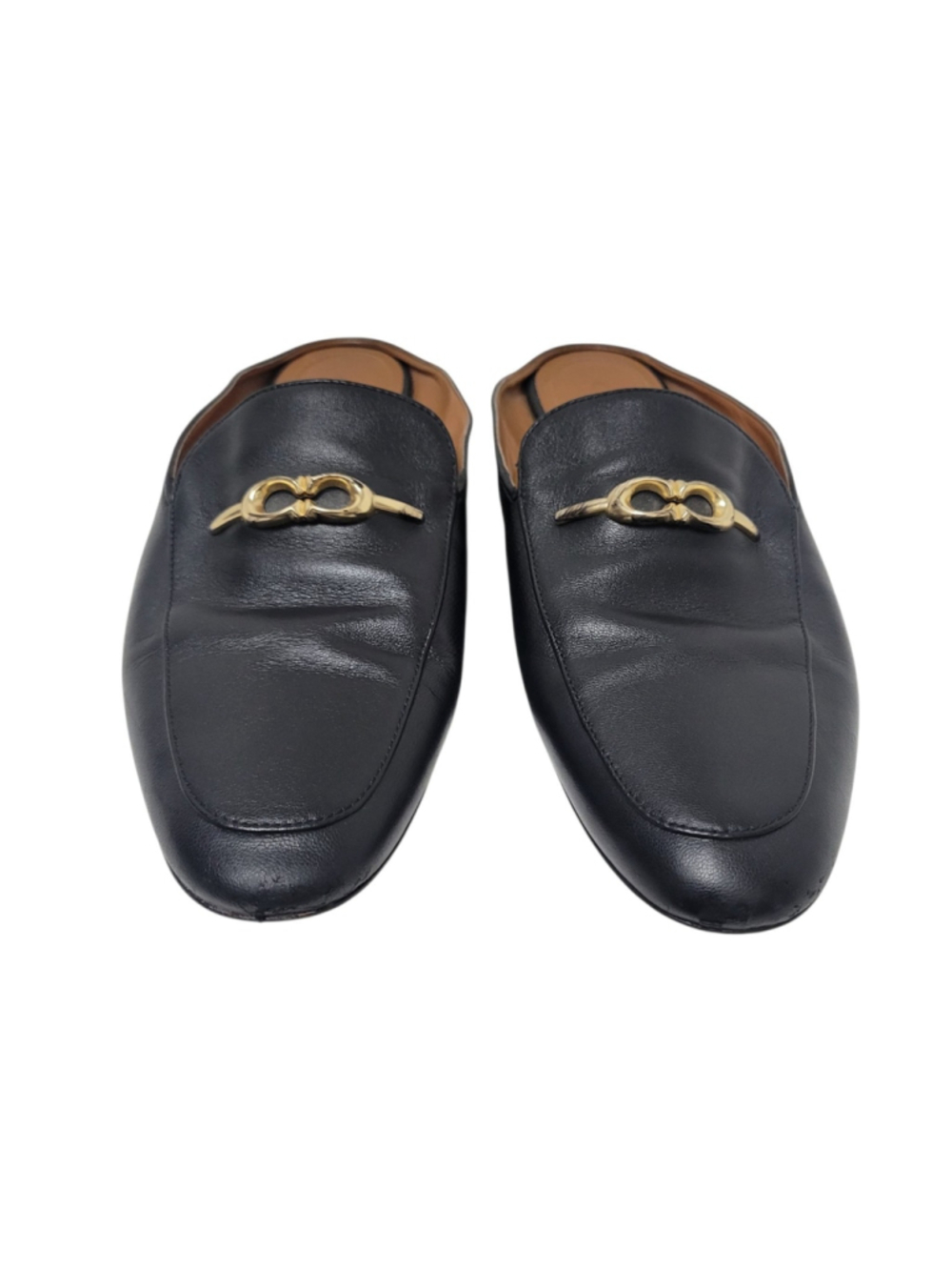 COAXH SIENNA Women's Black Genuine Leather Slide Size 8 Pre-owned Condition